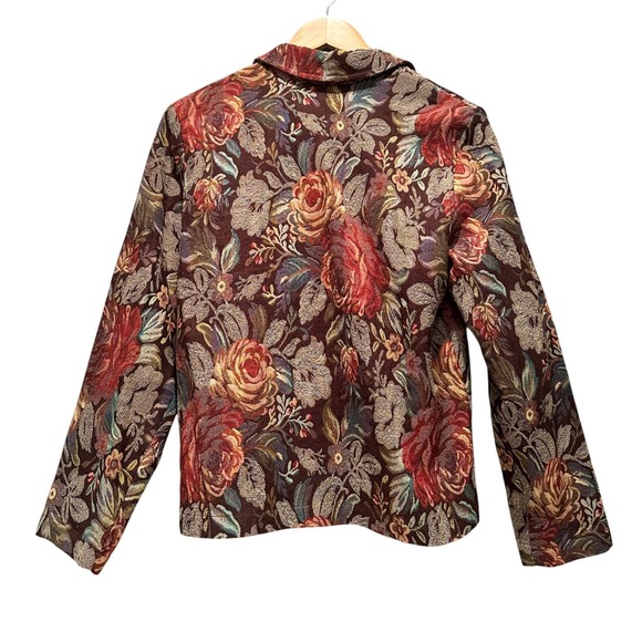 Coldwater Creek Vintage Tapestry Floral Blazer Size Medium Petite - Picture 2 of 4